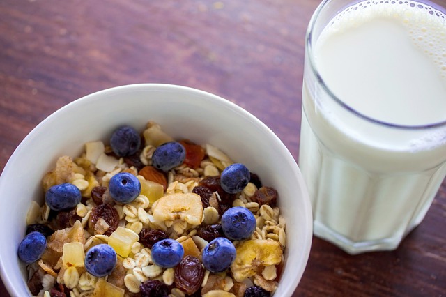 fruits and milk