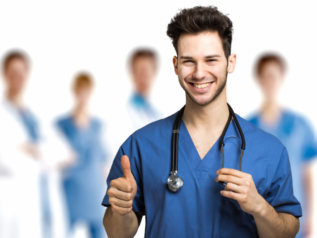 happy male nurse