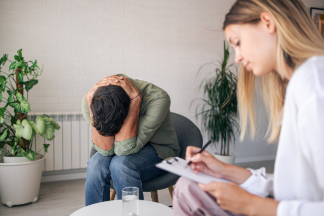A recovering addict being monitored