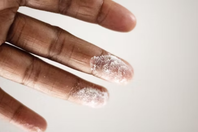 fingers filled with LSD powder